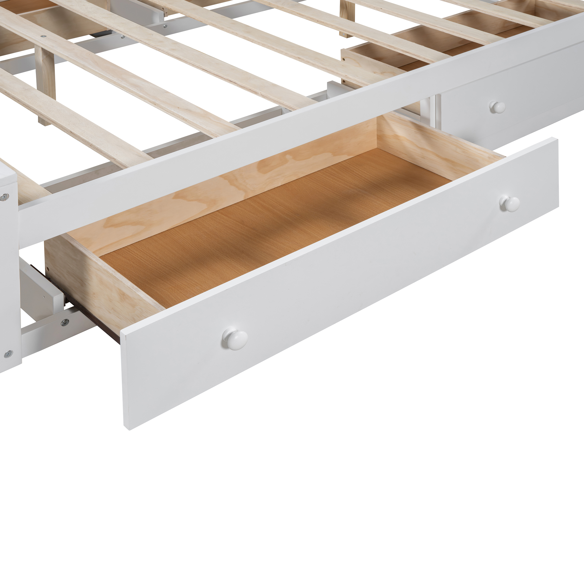 Wooden Queen Size Platform Bed With All-in-One Cabinet, Shelf and Sockets 16 Wooden Queen Size Platform Bed With All-in-One Cabinet, Shelf and Sockets