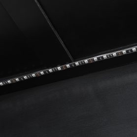 Twin Size Bunk Bed with 4 Storage Drawers, Hanging Rail, Light Strip and Built-in Shelves & Dual Pegboards