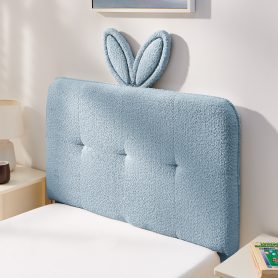Twin Size Kids Upholstered Bed With Oversized Rabbit Ear Headboard, Music Sync, LED Light & 4 Storage Drawers 32 Twin Size Kids Upholstered Bed With Oversized Rabbit Ear Headboard, Music Sync, LED Light & 4 Storage Drawers