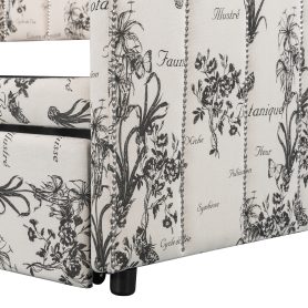 Twin Size Upholstered Daybed with Pop-Up Trundle & USB Charging Ports 47 Twin Size Upholstered Daybed with Pop-Up Trundle & USB Charging Ports