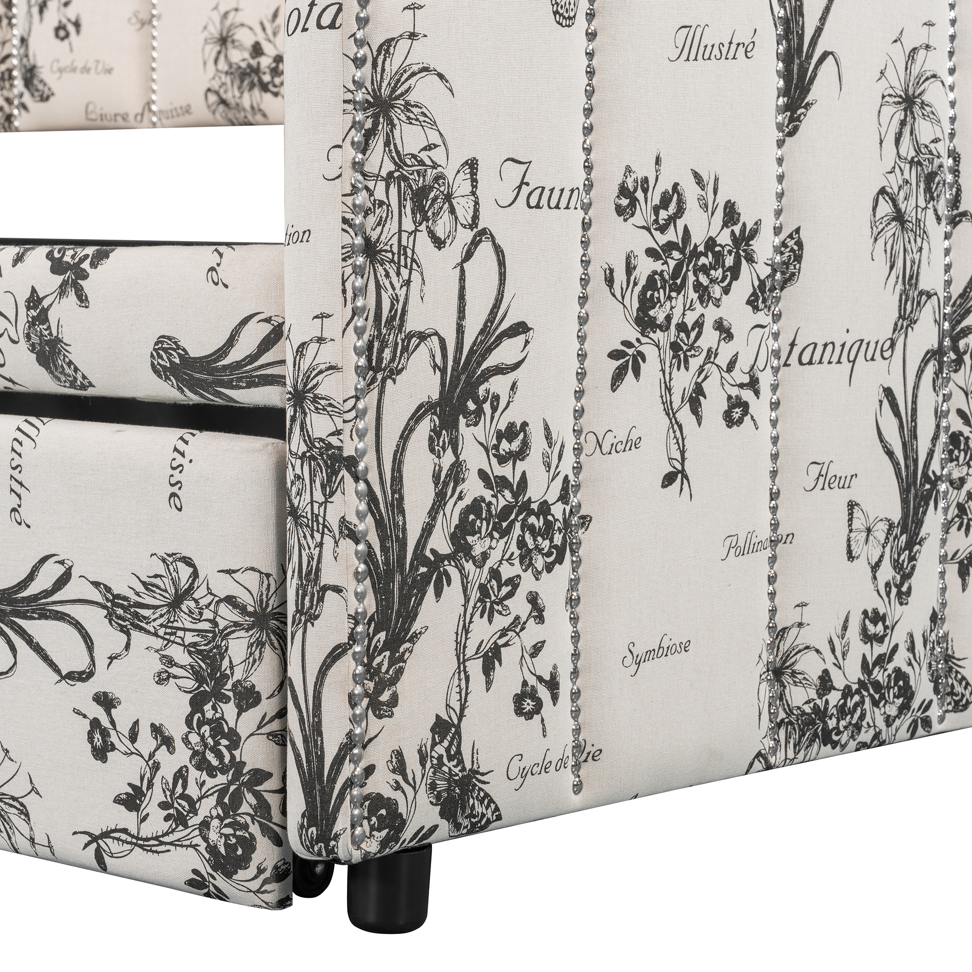 Twin Size Upholstered Daybed with Pop-Up Trundle & USB Charging Ports 21 Twin Size Upholstered Daybed with Pop-Up Trundle & USB Charging Ports