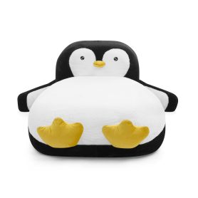 Twin Size Fluffy Faux Fur Penguin Shaped Bed