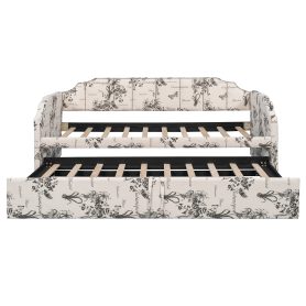 Twin Size Upholstered Daybed with Pop-Up Trundle & USB Charging Ports 44 Twin Size Upholstered Daybed with Pop-Up Trundle & USB Charging Ports