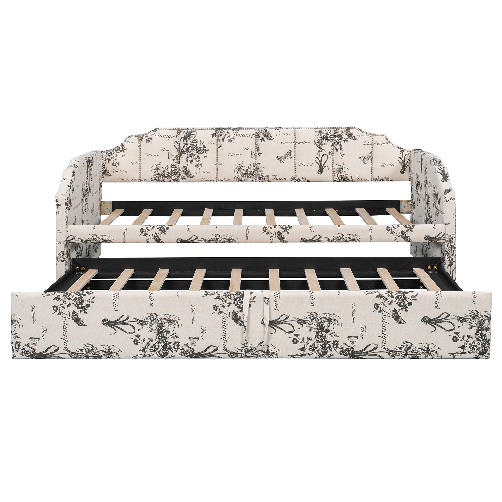 Twin Size Upholstered Daybed with Pop-Up Trundle & USB Charging Ports 18 Twin Size Upholstered Daybed with Pop-Up Trundle & USB Charging Ports