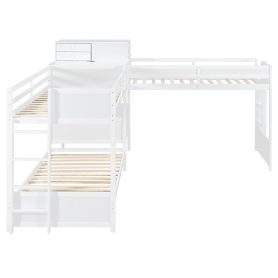 Twin Size L-shaped Bunk Bed With Built-in Desk, 4 Drawers And USB Ports & Power Outlet 28 Twin Size L-shaped Bunk Bed With Built-in Desk, 4 Drawers And USB Ports & Power Outlet