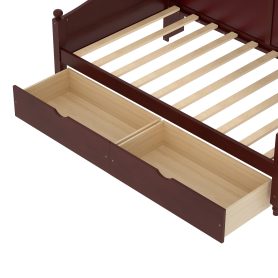 Wooden Twin Daybed With Storage Drawers and Storage Headboard Shelving 29 Wooden Twin Daybed With Storage Drawers and Storage Headboard Shelving