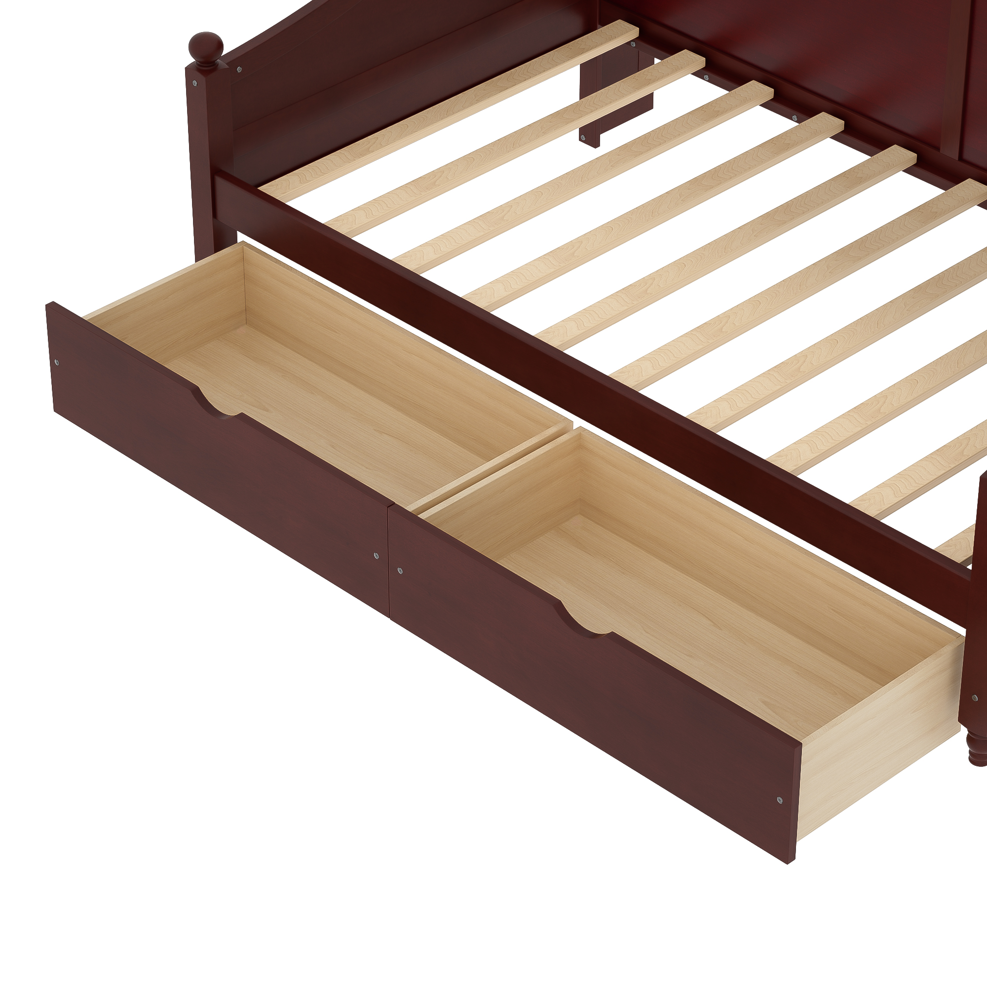 Wooden Twin Daybed With Storage Drawers and Storage Headboard Shelving 12 Wooden Twin Daybed With Storage Drawers and Storage Headboard Shelving