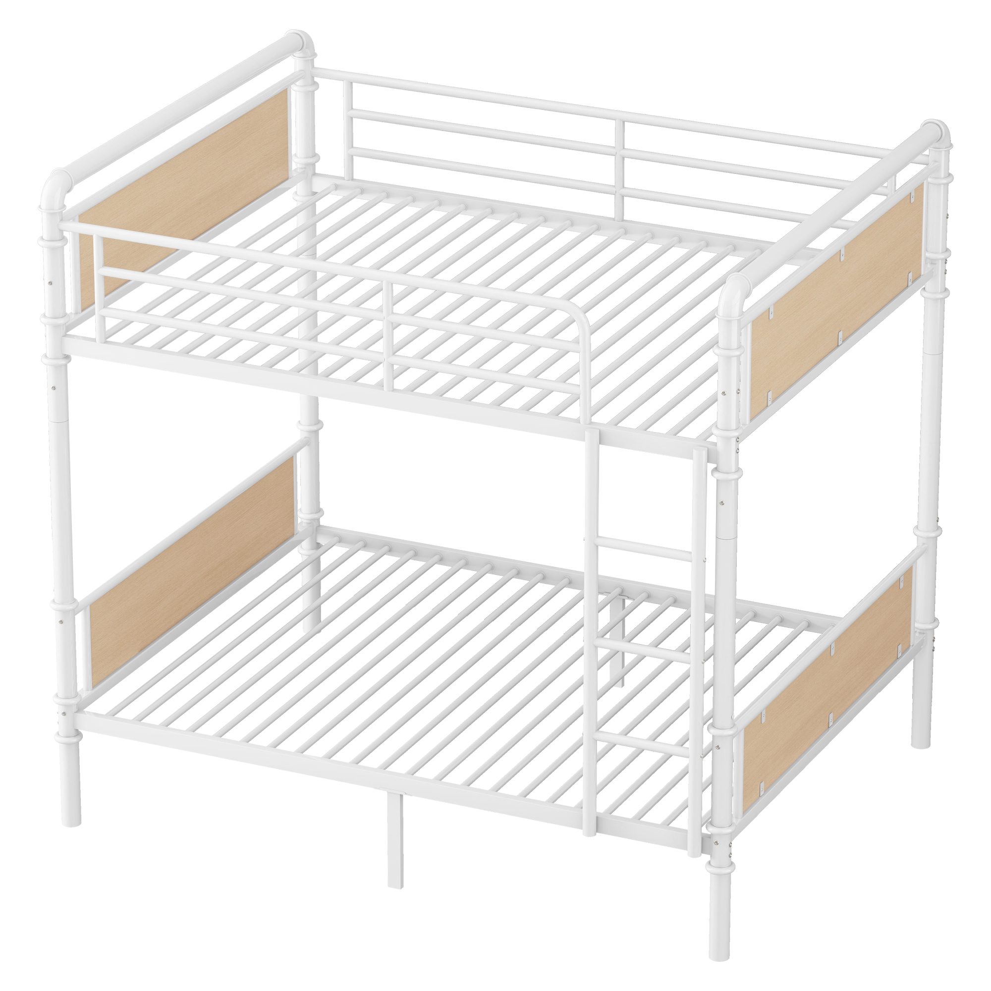 Twin XL over Twin XL Metal Bunk Bed, Industrial Detachable Bunkbeds with Safety Guard Rails for Teens 12 Twin XL over Twin XL Metal Bunk Bed, Industrial Detachable Bunkbeds with Safety Guard Rails for Teens