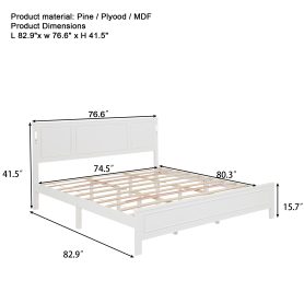 King Size Bed with Tall-Panel Headboard & Footboard