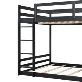 Full Bunk Bed with APP-Controlled LED Lights, USB Ports, Storage Shelves and 2 Drawers