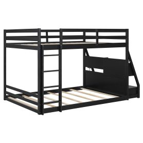 Full Bunk Bed with APP-Controlled LED Lights, USB Ports, Storage Shelves and 2 Drawers