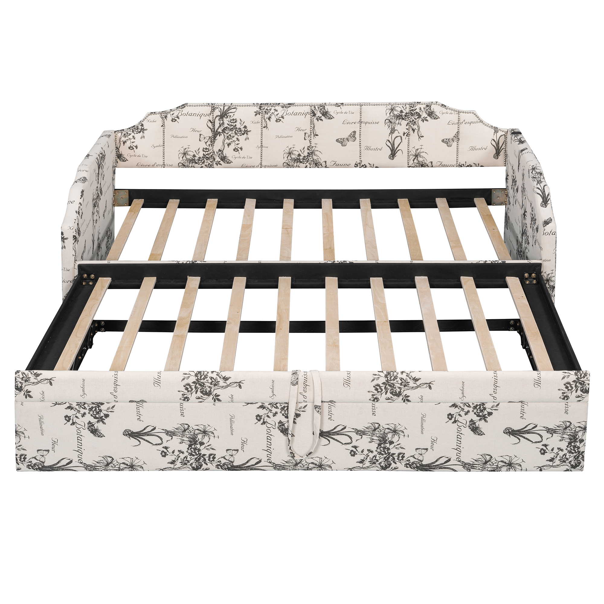 Twin Size Upholstered Daybed with Pop-Up Trundle & USB Charging Ports 22 Twin Size Upholstered Daybed with Pop-Up Trundle & USB Charging Ports