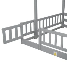Twin Over Full Bunk Bed with Slide, Storage Staircase and Guardrails 46 Twin Over Full Bunk Bed with Slide, Storage Staircase and Guardrails