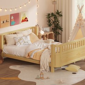 Queen Size Wood Platform Bed