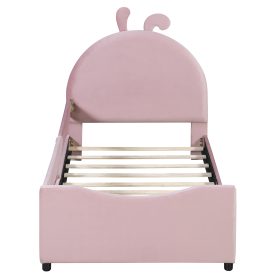 Twin Size Upholstered Daybed with Rabbit Ear Shaped Headboard 28 Twin Size Upholstered Daybed with Rabbit Ear Shaped Headboard