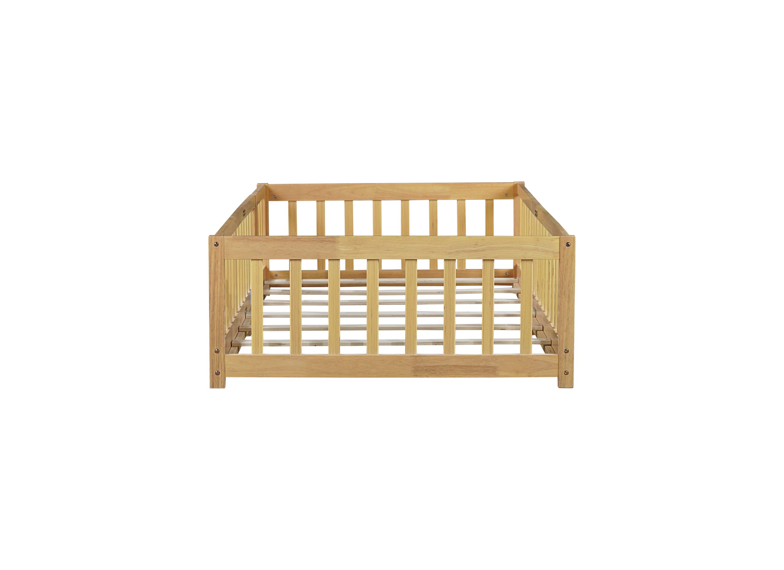 Twin Size Floor Bed with Fence and Door 3 Twin Size Floor Bed with Fence and Door