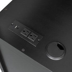 Full Size Gaming Loft Bed with Integrated Desk & RGB LED Lights, Pro-Gamer Bed with Power Outlet, Large Bookshelf, Pegboard, Keyboard Tray & Storage Drawer