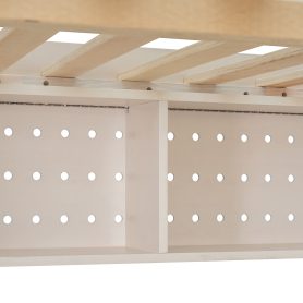 Full Loft Bed Frame with Built-In Wardrobe, Study Desk, Storage Shelves & Lights 47 Full Loft Bed Frame with Built-In Wardrobe, Study Desk, Storage Shelves & Lights