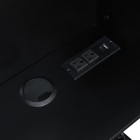 Full Bunk Bed with APP-Controlled LED Lights, USB Ports, Storage Shelves and 2 Drawers