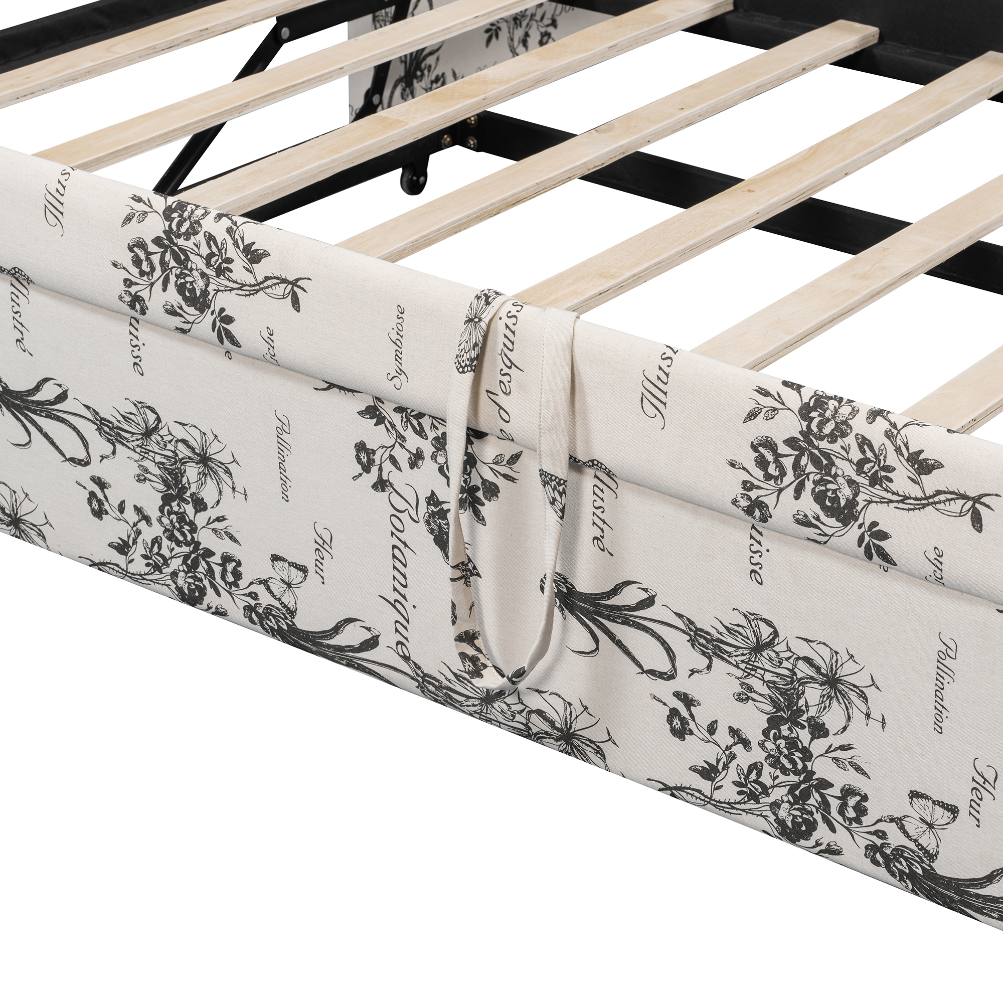 Twin Size Upholstered Daybed with Pop-Up Trundle & USB Charging Ports 19 Twin Size Upholstered Daybed with Pop-Up Trundle & USB Charging Ports