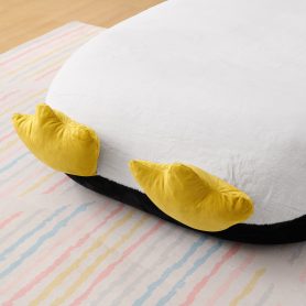 Twin Size Fluffy Faux Fur Penguin Shaped Bed