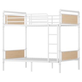 Twin XL over Twin XL Metal Bunk Bed, Industrial Detachable Bunkbeds with Safety Guard Rails for Teens 27 Twin XL over Twin XL Metal Bunk Bed, Industrial Detachable Bunkbeds with Safety Guard Rails for Teens