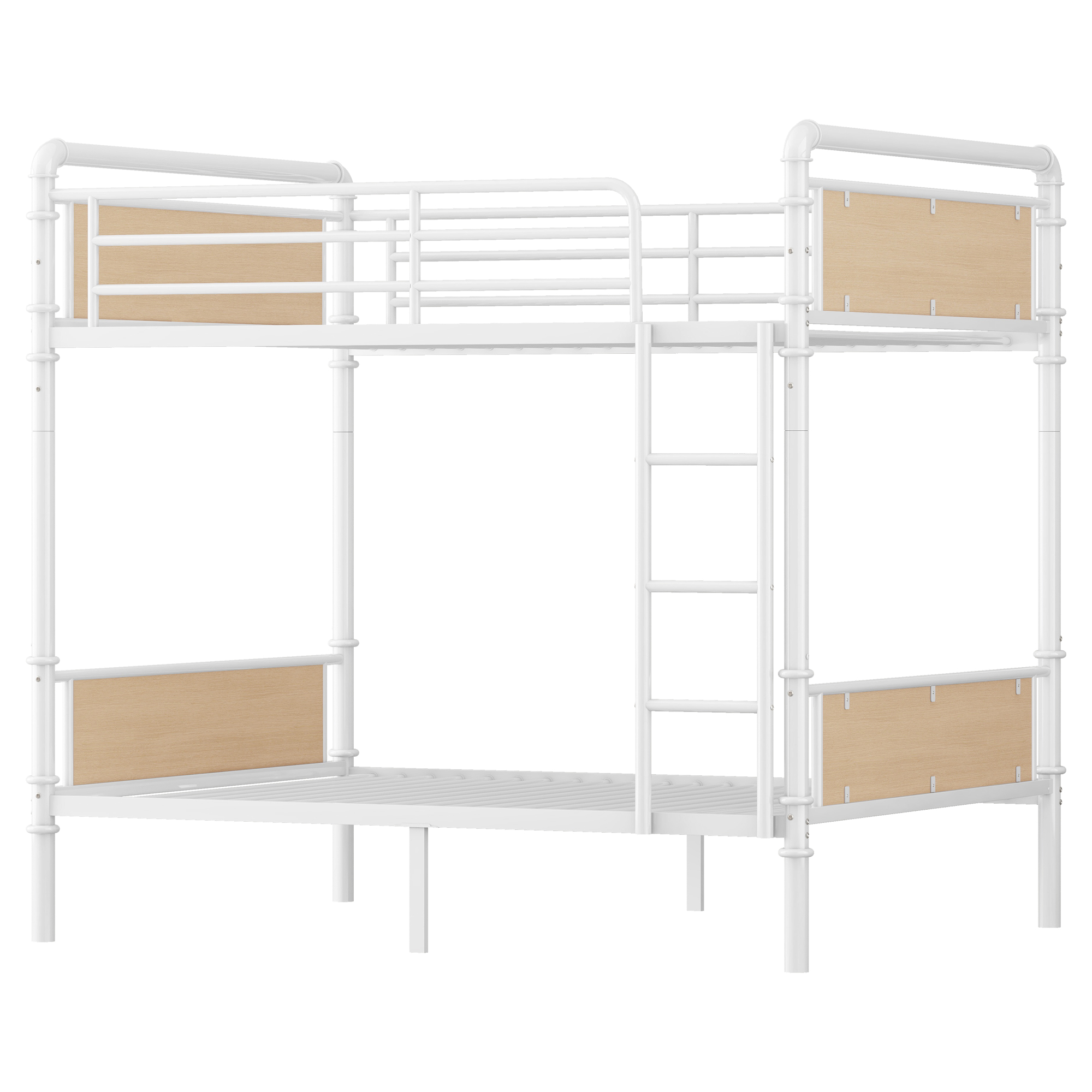 Twin XL over Twin XL Metal Bunk Bed, Industrial Detachable Bunkbeds with Safety Guard Rails for Teens 9 Twin XL over Twin XL Metal Bunk Bed, Industrial Detachable Bunkbeds with Safety Guard Rails for Teens