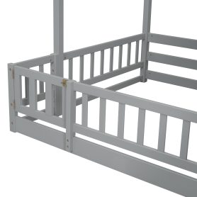 Twin Over Full Bunk Bed with Slide, Storage Staircase and Guardrails 43 Twin Over Full Bunk Bed with Slide, Storage Staircase and Guardrails