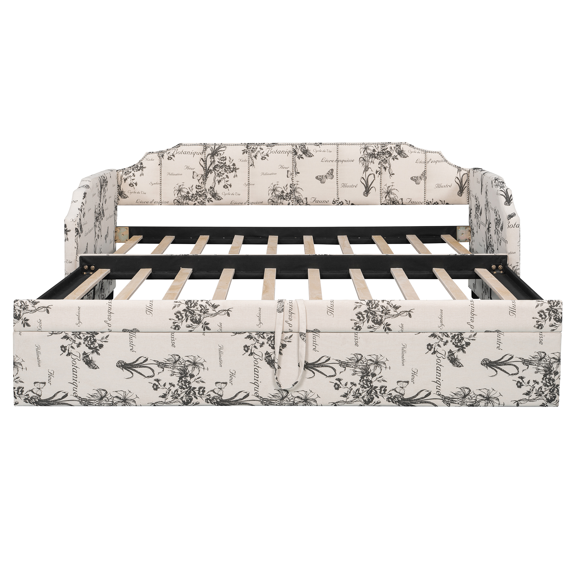 Twin Size Upholstered Daybed with Pop-Up Trundle & USB Charging Ports 6 Twin Size Upholstered Daybed with Pop-Up Trundle & USB Charging Ports