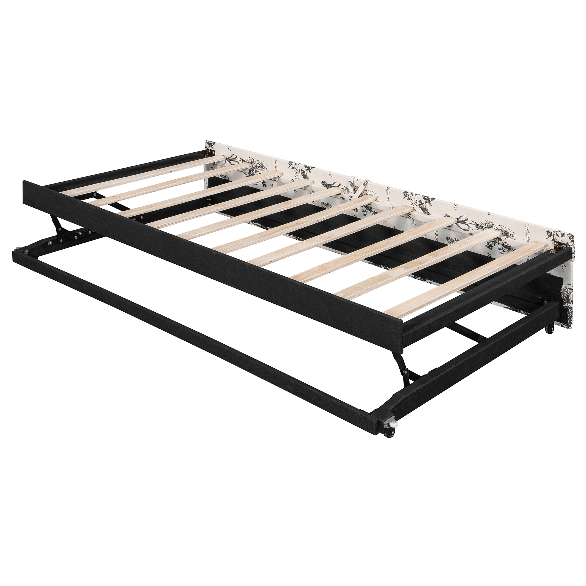 Twin Size Upholstered Daybed with Pop-Up Trundle & USB Charging Ports 25 Twin Size Upholstered Daybed with Pop-Up Trundle & USB Charging Ports