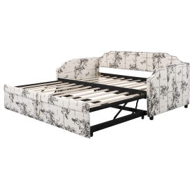 Twin Size Upholstered Daybed with Pop-Up Trundle & USB Charging Ports 38 Twin Size Upholstered Daybed with Pop-Up Trundle & USB Charging Ports