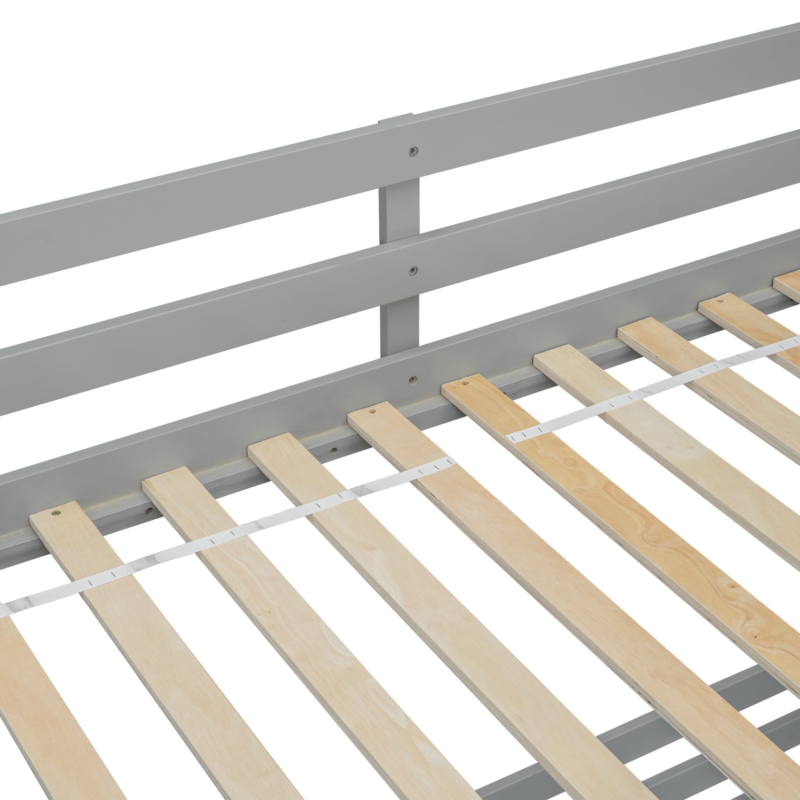 Twin Over Full Bunk Bed with Slide, Storage Staircase and Guardrails 7 Twin Over Full Bunk Bed with Slide, Storage Staircase and Guardrails