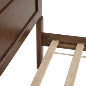 King Size Bed with Tall-Panel Headboard & Footboard, 2 Storage Drawers, Built-in LED Lights, USB Charging Station