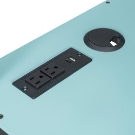 Full Size Wood Loft Bed With Desk, Side Storage Rack, Multi-storage Shelves And RGB Light