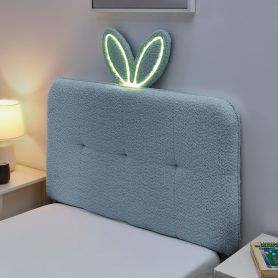 Twin Size Kids Upholstered Bed With Oversized Rabbit Ear Headboard, Music Sync, LED Light & 4 Storage Drawers 33 Twin Size Kids Upholstered Bed With Oversized Rabbit Ear Headboard, Music Sync, LED Light & 4 Storage Drawers