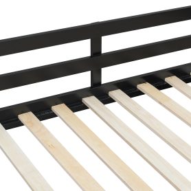 Full Bunk Bed with APP-Controlled LED Lights, USB Ports, Storage Shelves and 2 Drawers