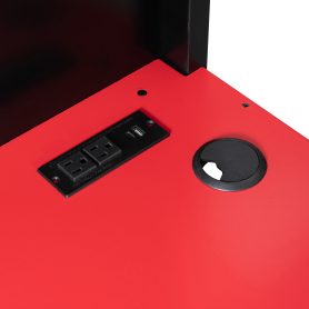 Full Size Gaming Loft Bed with Desk, Shelves & LED Lights