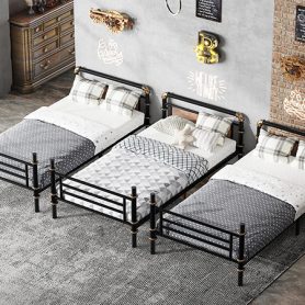 Quad Bunk Bed For 4 Kids, Heavy Duty Metal Twin Bunk Bed Frame 33 Quad Bunk Bed For 4 Kids, Heavy Duty Metal Twin Bunk Bed Frame