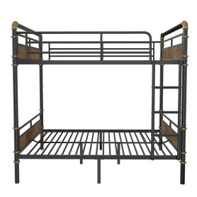 Queen Over Queen Metal Bunk Bed With Safety Guard Rails 31 Queen Over Queen Metal Bunk Bed With Safety Guard Rails