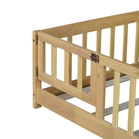 Twin Size Floor Bed with Fence and Door 39 Twin Size Floor Bed with Fence and Door