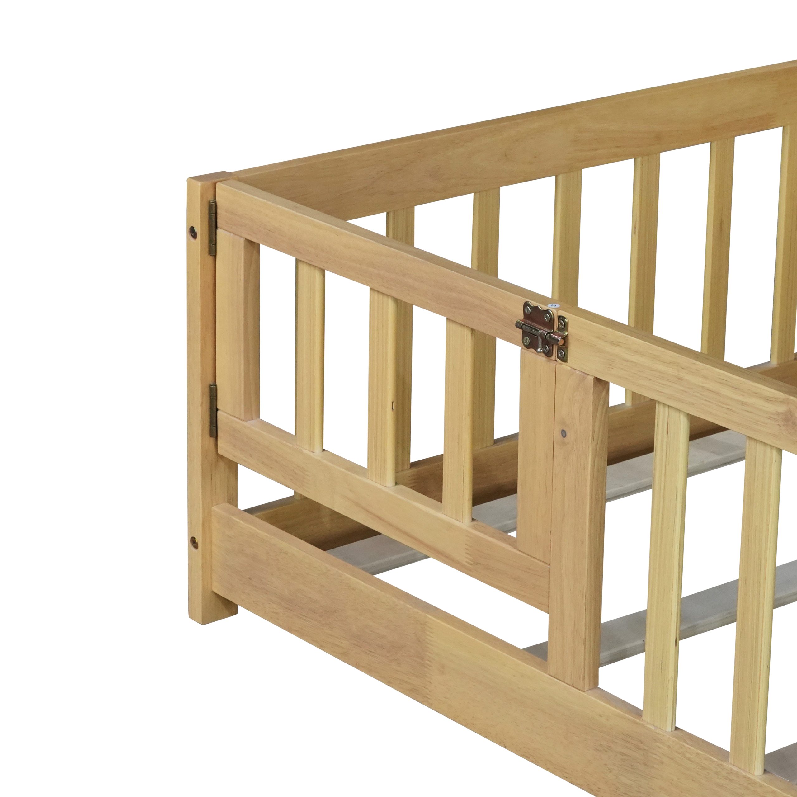 Twin Size Floor Bed with Fence and Door 20 Twin Size Floor Bed with Fence and Door