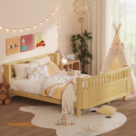 Queen Size Wood Platform Bed