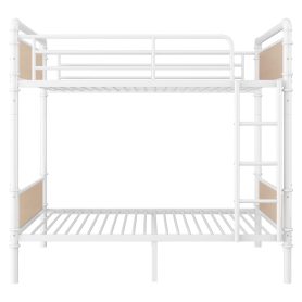 Twin XL over Twin XL Metal Bunk Bed, Industrial Detachable Bunkbeds with Safety Guard Rails for Teens 29 Twin XL over Twin XL Metal Bunk Bed, Industrial Detachable Bunkbeds with Safety Guard Rails for Teens