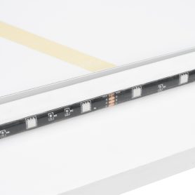 Twin-Size Modern Side-Folding Murphy Bed with Trendy Printed Pattern, LED Under-Bed Lighting & Built-In USB Outlet