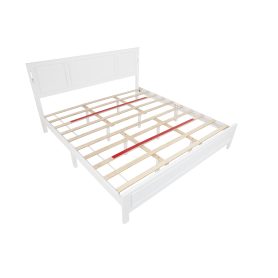 King Size Bed with Tall-Panel Headboard & Footboard