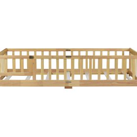 Twin Size Floor Bed with Fence and Door 34 Twin Size Floor Bed with Fence and Door