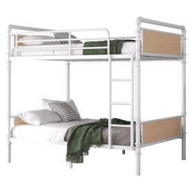 Twin XL over Twin XL Metal Bunk Bed, Industrial Detachable Bunkbeds with Safety Guard Rails for Teens 26 Twin XL over Twin XL Metal Bunk Bed, Industrial Detachable Bunkbeds with Safety Guard Rails for Teens