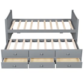 Daybed with Trundle and Drawers, Twin Size