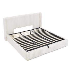 King Functional Vertical Striped Bed with Gas Lift Storage 26 King Functional Vertical Striped Bed with Gas Lift Storage