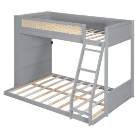 Twin over Full Bunk Bed with Shelf and LED 23 Twin over Full Bunk Bed with Shelf and LED